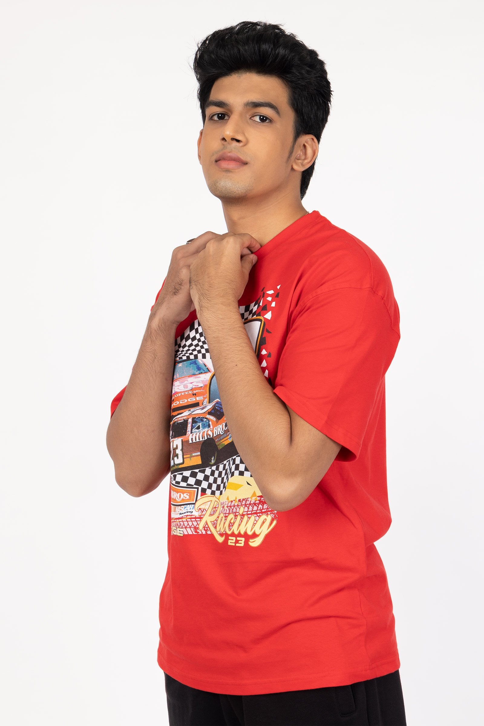 Red Motorsport Oversized T-Shirt - BonkersCorner