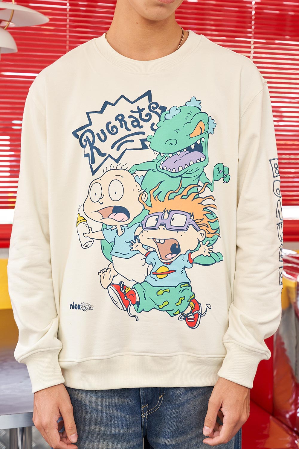 Rugrats Dinosaur Off White Sweatshirt - BonkersCorner