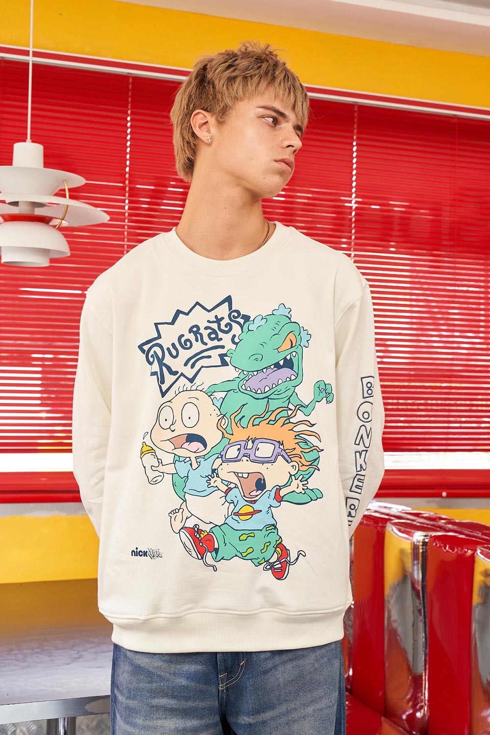 Rugrats Dinosaur Off White Sweatshirt - BonkersCorner