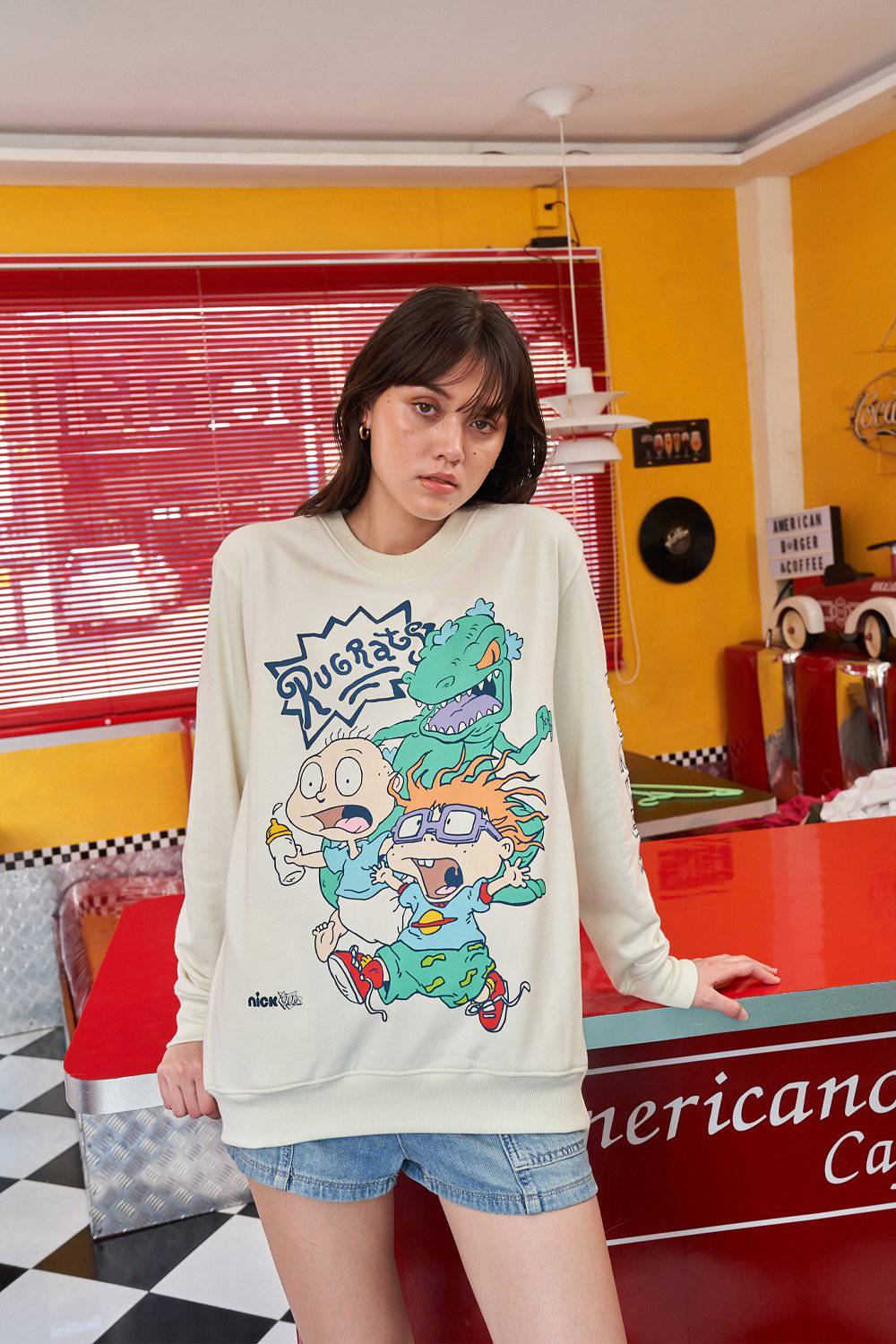 Rugrats Dinosaur Off White Sweatshirt - BonkersCorner