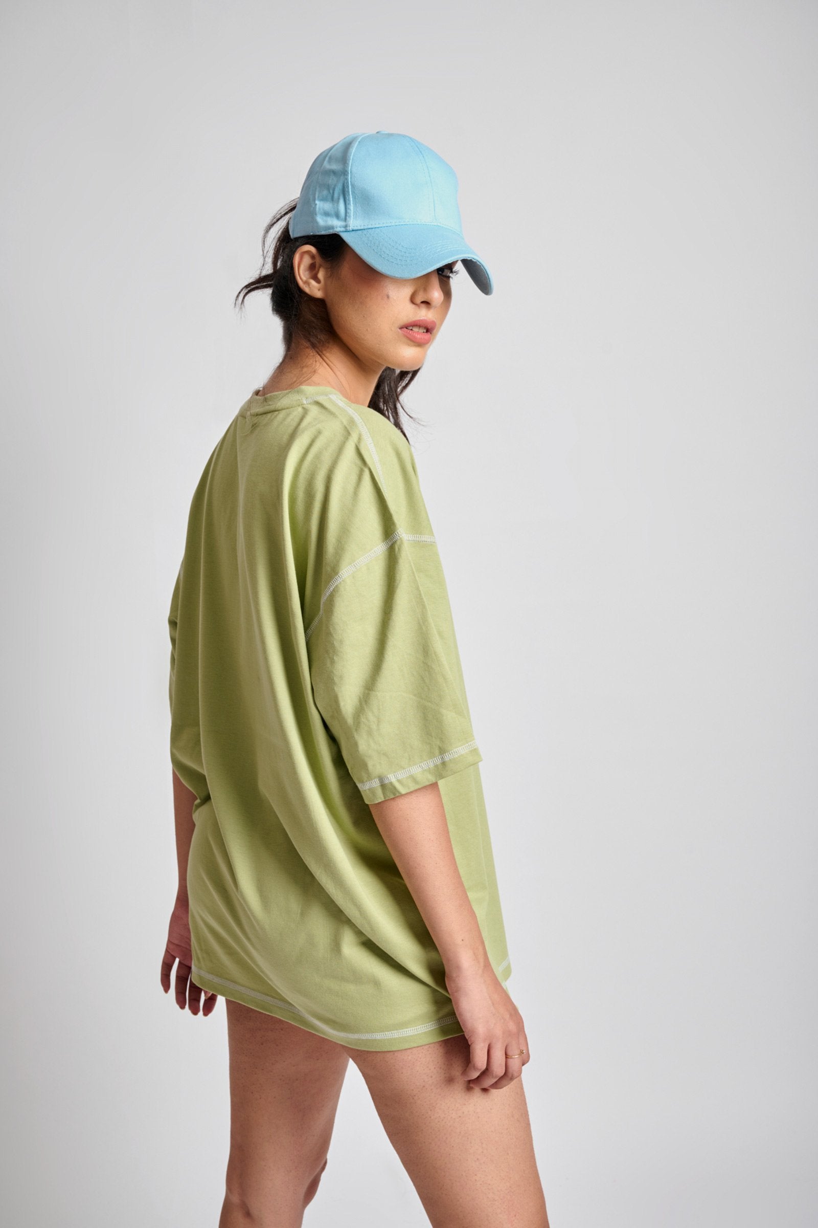 Sage Inside-Out Oversized T-shirt - BonkersCorner
