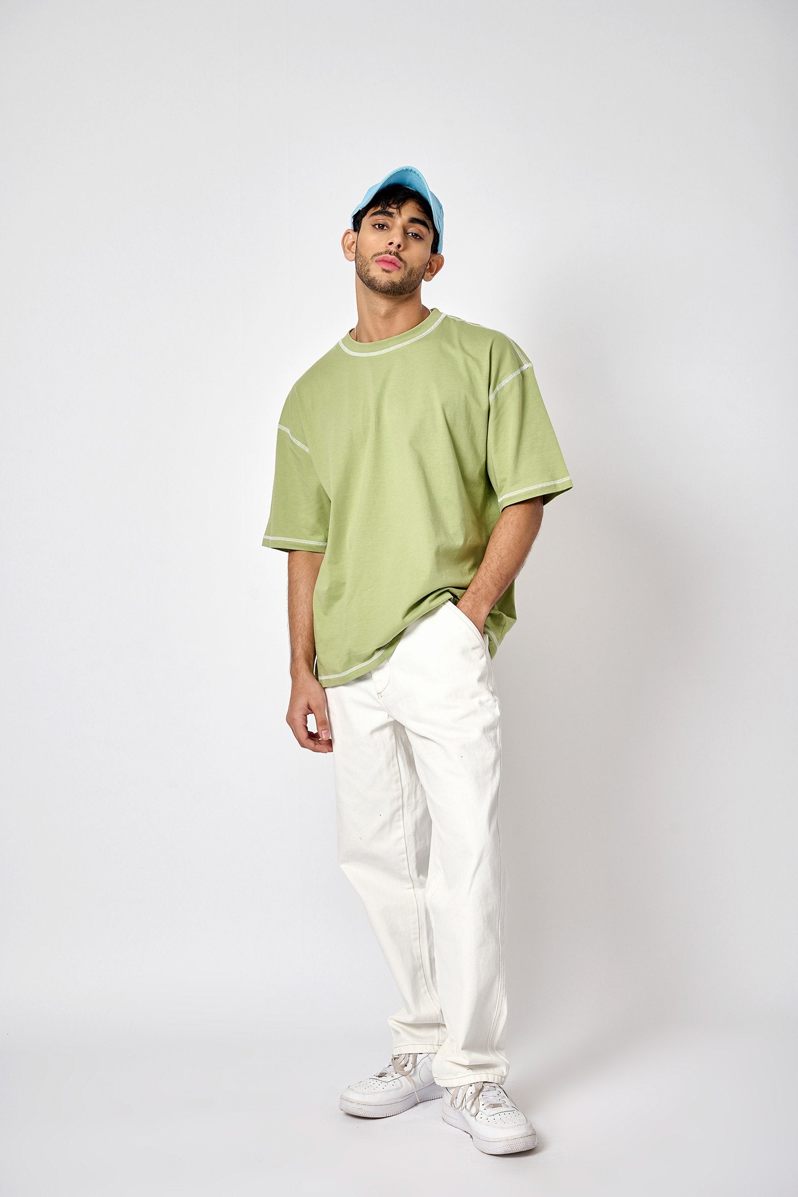 Sage Inside-Out Oversized T-shirt - BonkersCorner
