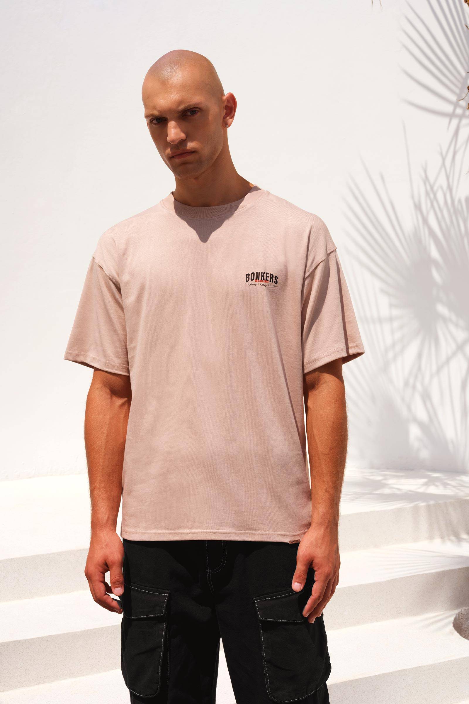 Sand Beige 100% Supima Cotton Oversized T-shirt - BonkersCorner