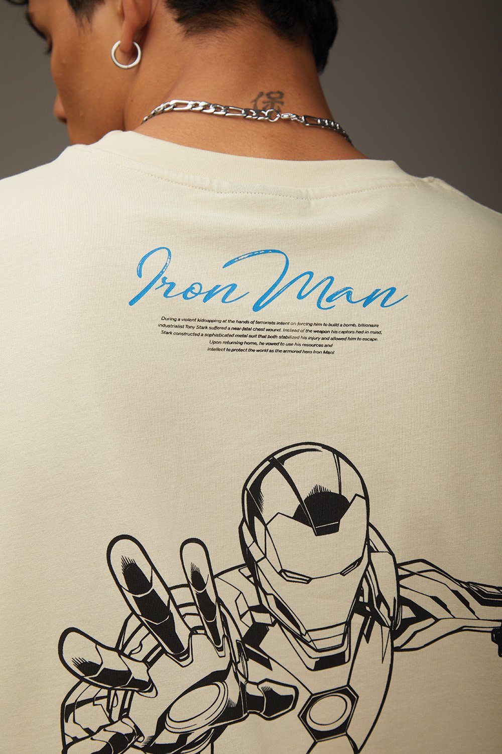 Signature Iron Man Oversized T-shirt - BonkersCorner
