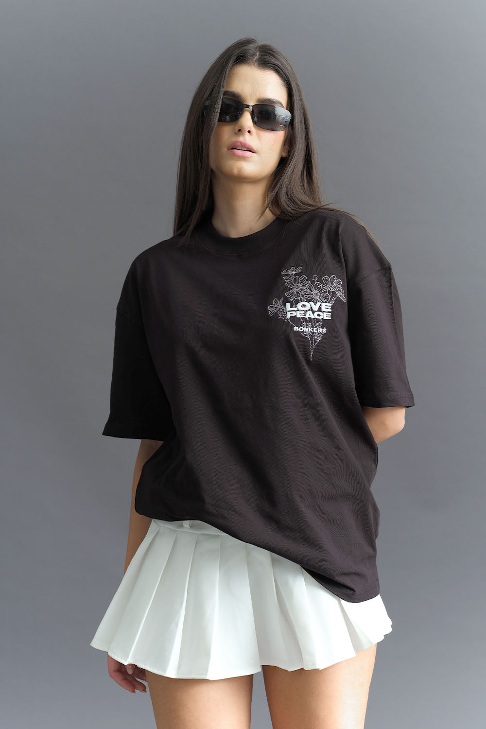 Signature Love And Peace Premium Oversized T-shirt - BonkersCorner