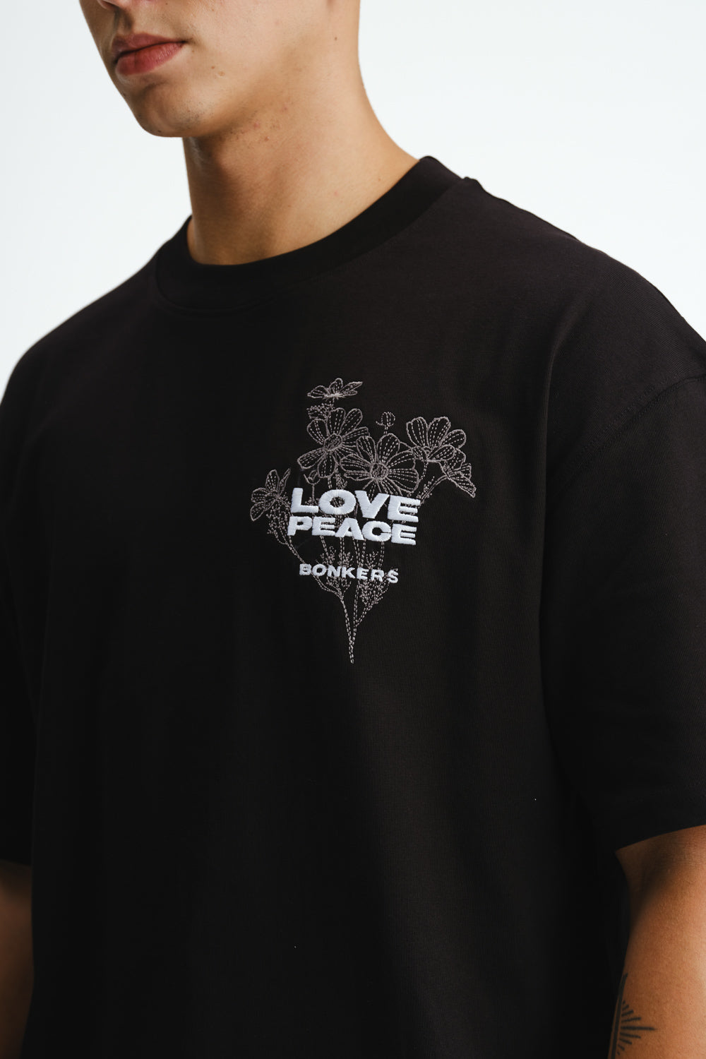Signature Love And Peace Premium Oversized T-shirt - BonkersCorner