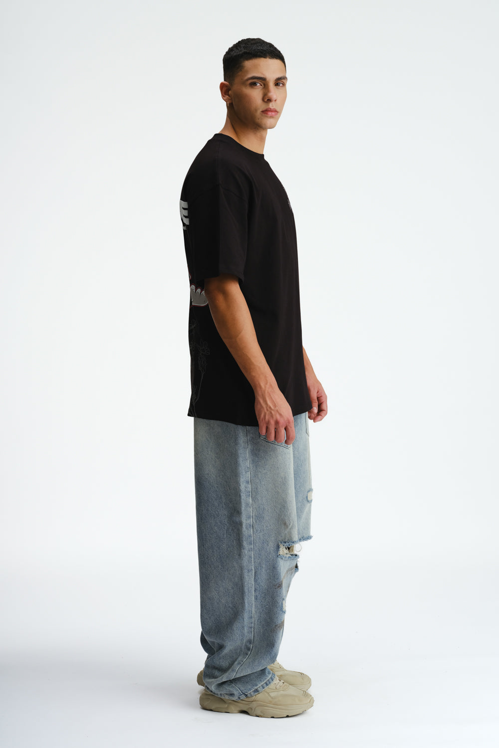 Signature Love And Peace Premium Oversized T-shirt - BonkersCorner