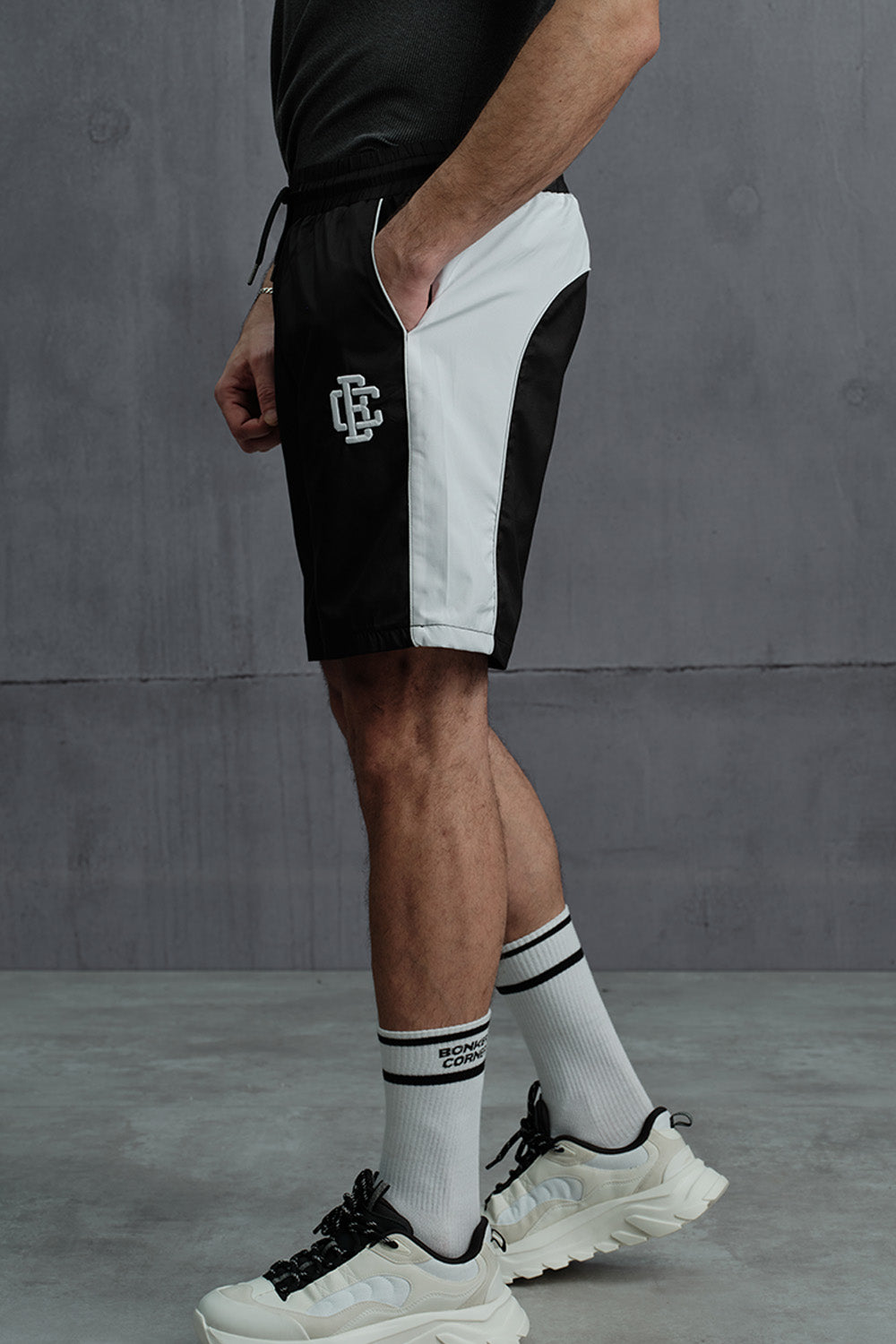 Signature Black Trackline Shorts - BonkersCorner
