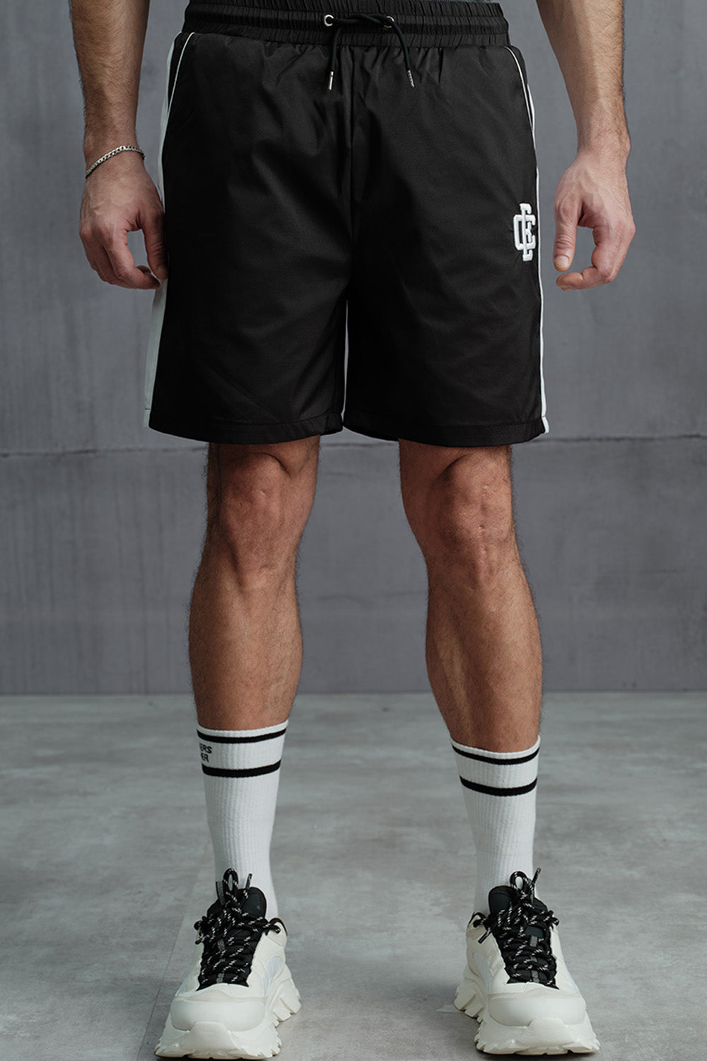 Signature Black Trackline Shorts - BonkersCorner