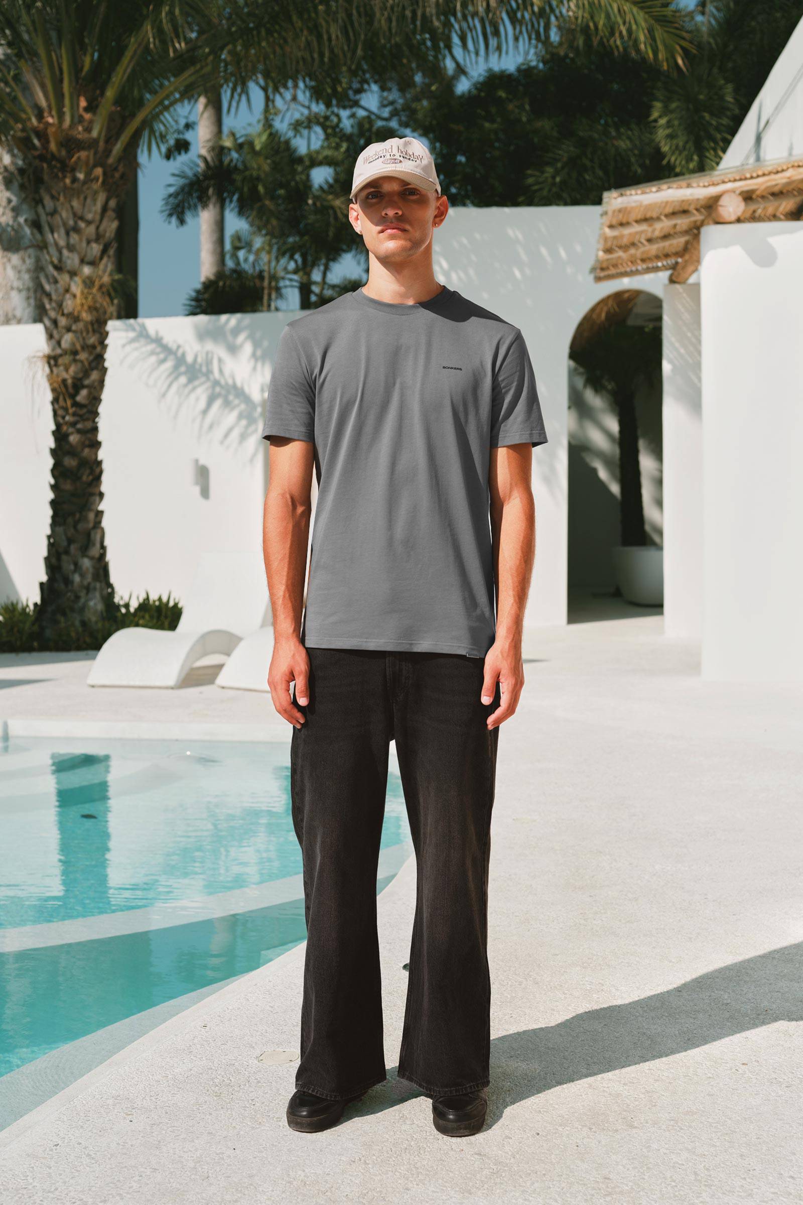 Slate Grey 100% Supima Cotton Relaxed Fit T-shirt - BonkersCorner