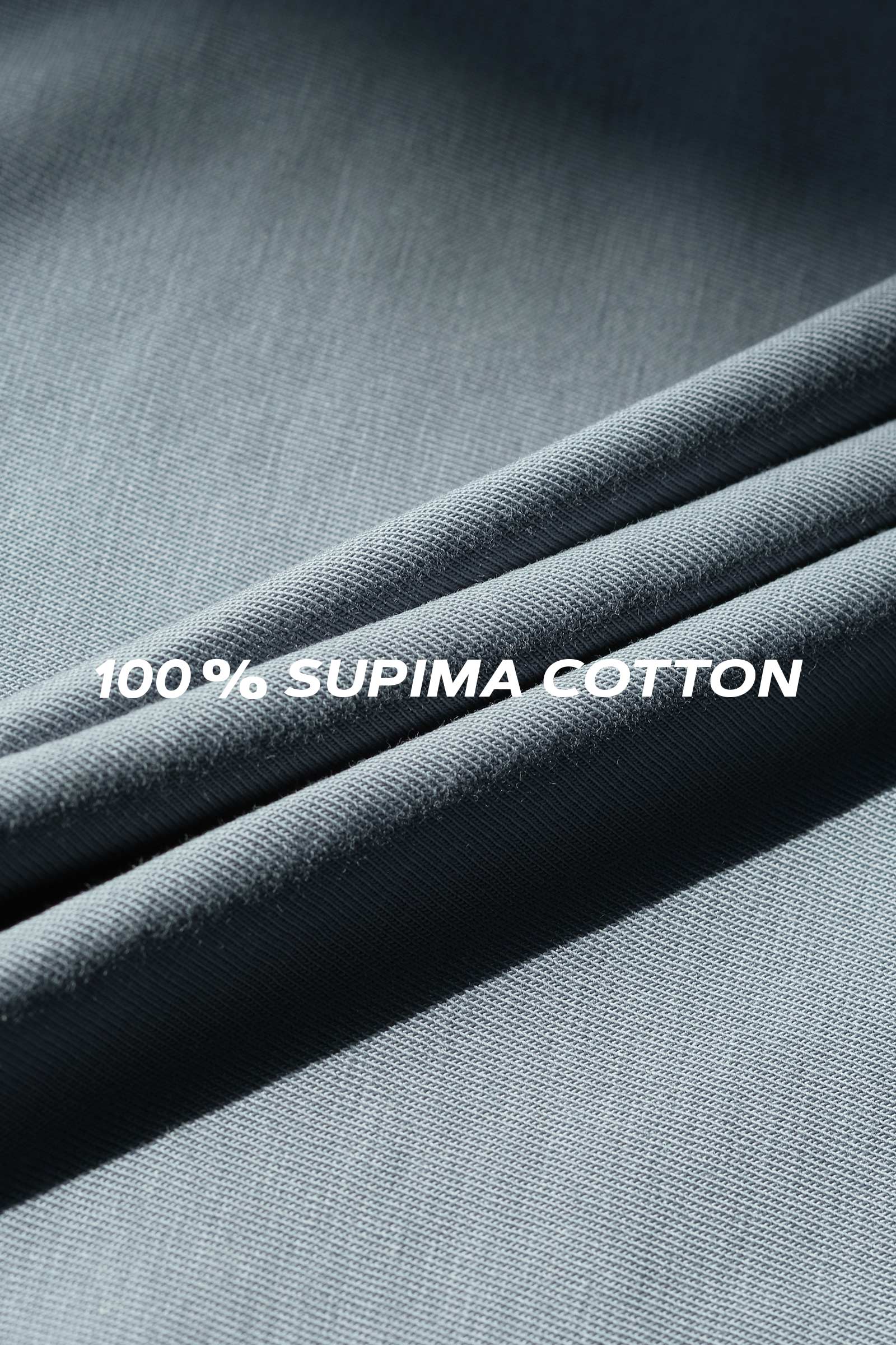 Smoky Blue 100% Supima Cotton Relaxed Fit T-shirt - BonkersCorner