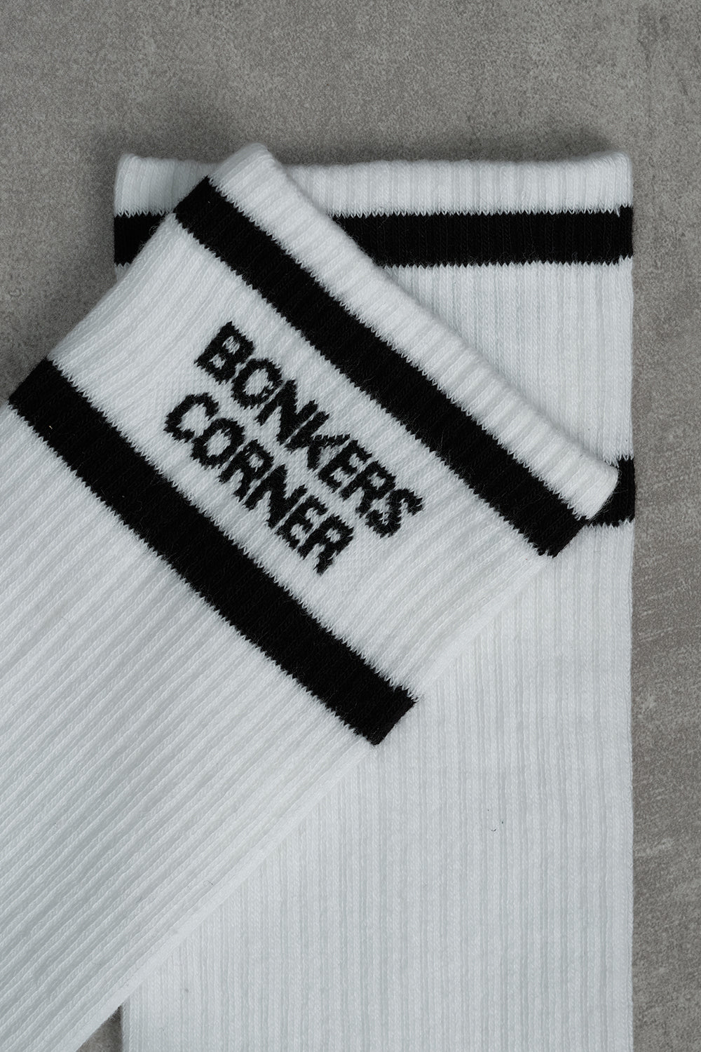 Bonkers Originals White Crew Socks - BonkersCorner