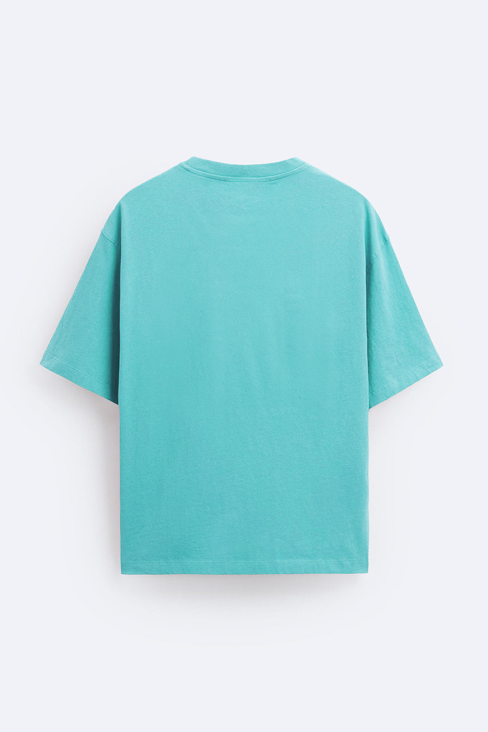 Solid Aqua Soft Jersey Oversized T-shirt - BonkersCorner