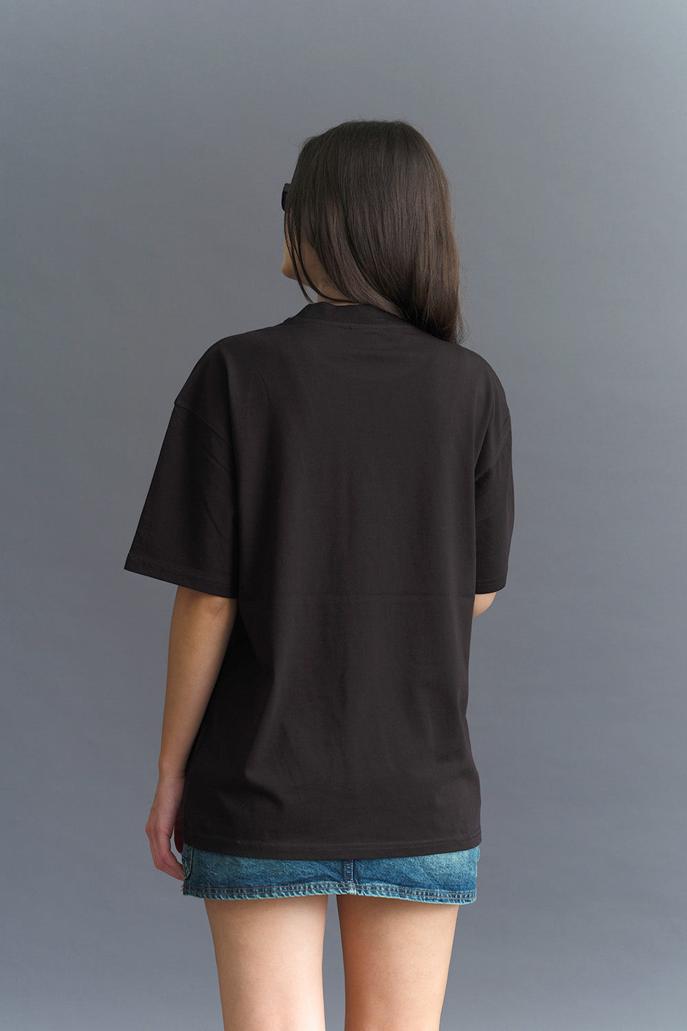 Solid Black Soft Jersey Oversized T-shirt - BonkersCorner