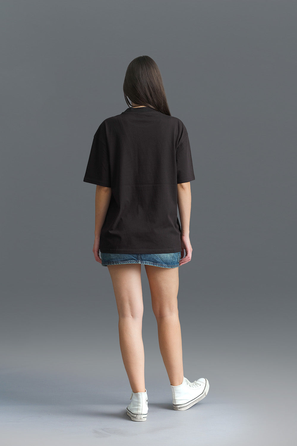Solid Black Soft Jersey Oversized T-shirt - BonkersCorner