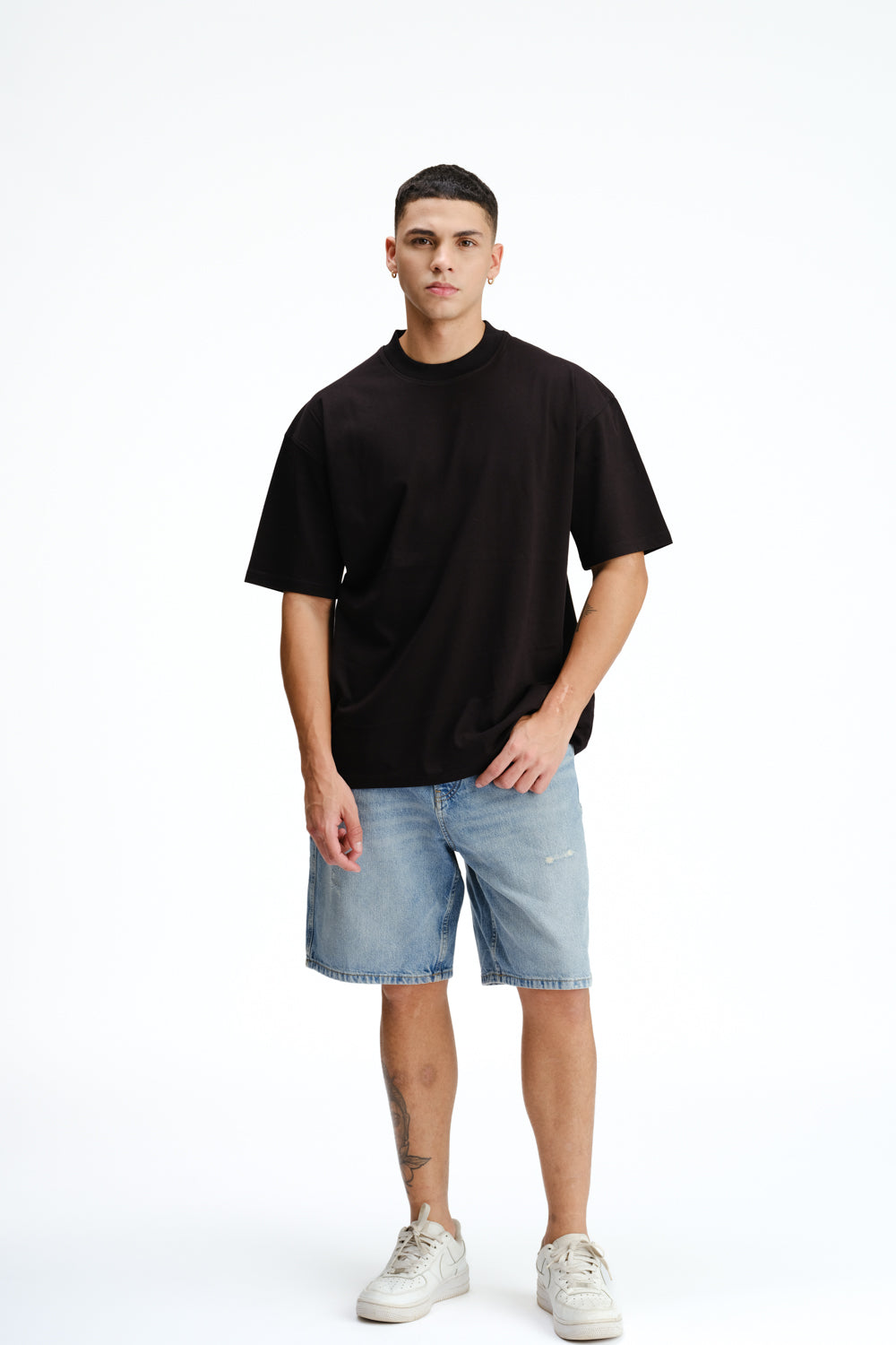 Solid Black Soft Jersey Oversized T-shirt - BonkersCorner
