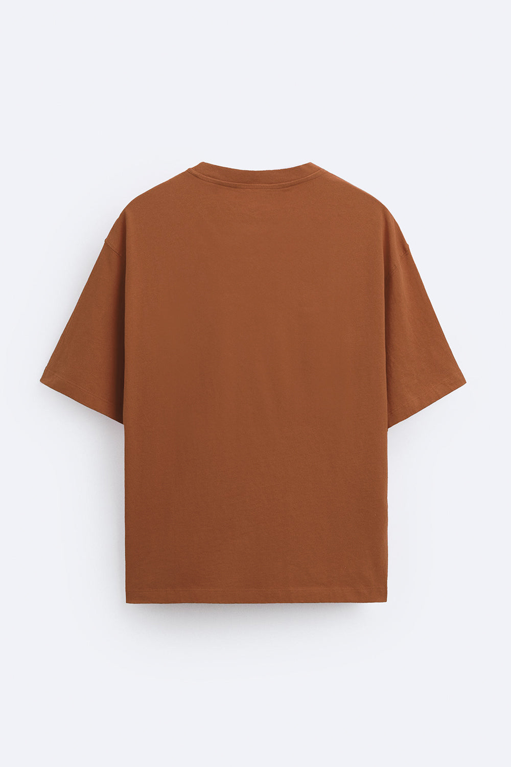 Solid Brown Soft Jersey Oversized T-shirt - BonkersCorner
