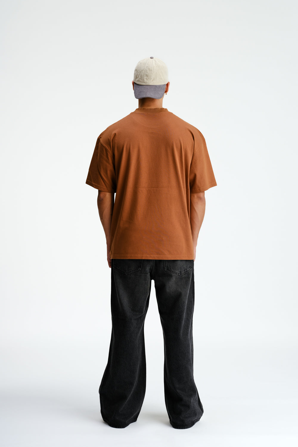 Solid Brown Soft Jersey Oversized T-shirt - BonkersCorner