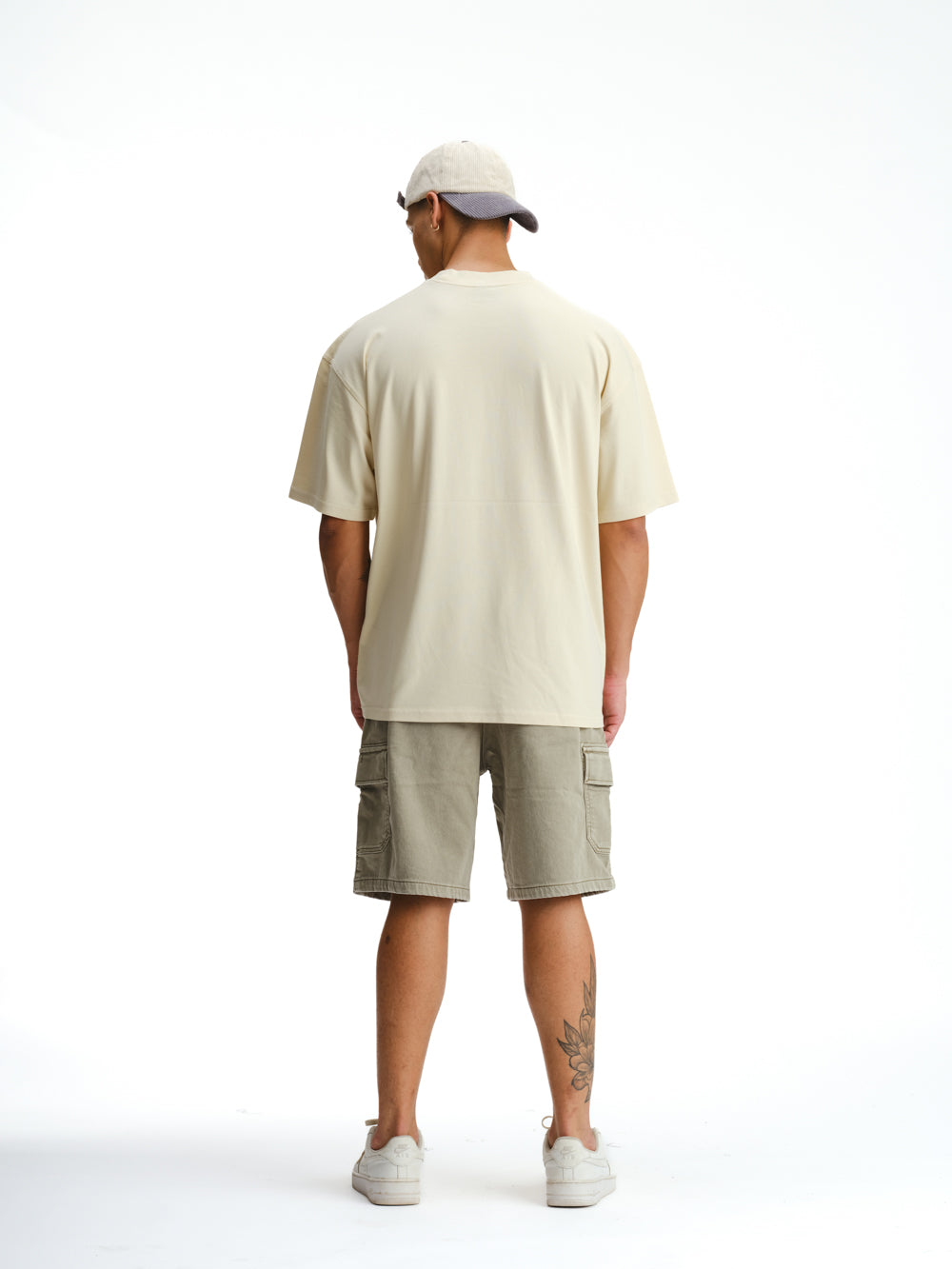 Solid Off White Soft Jersey Oversized T-shirt - BonkersCorner