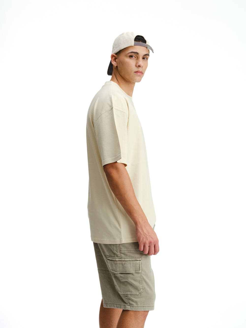 Solid Off White Soft Jersey Oversized T-shirt - BonkersCorner