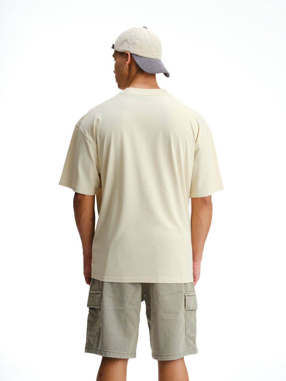 Solid Off White Soft Jersey Oversized T-shirt - BonkersCorner