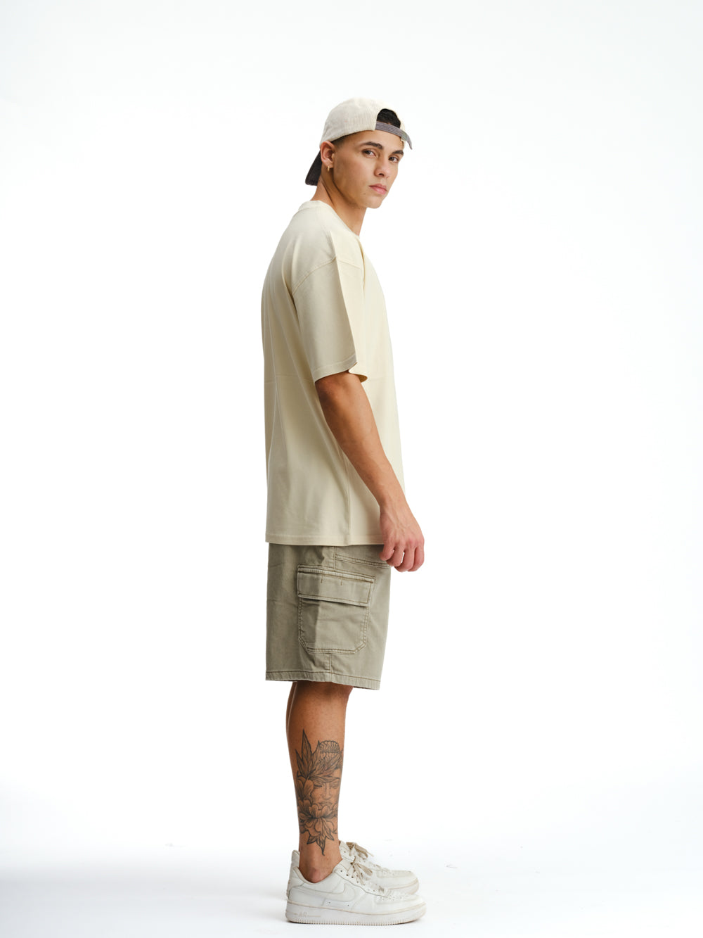 Solid Off White Soft Jersey Oversized T-shirt - BonkersCorner