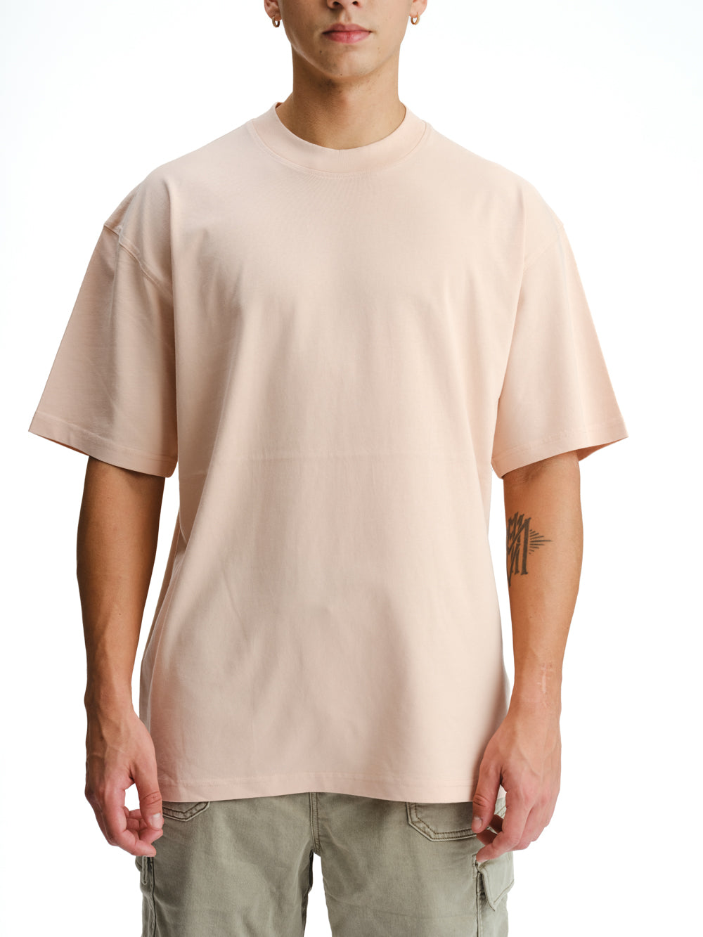 Solid Pastel Pink Soft Jersey Oversized T-shirt - BonkersCorner