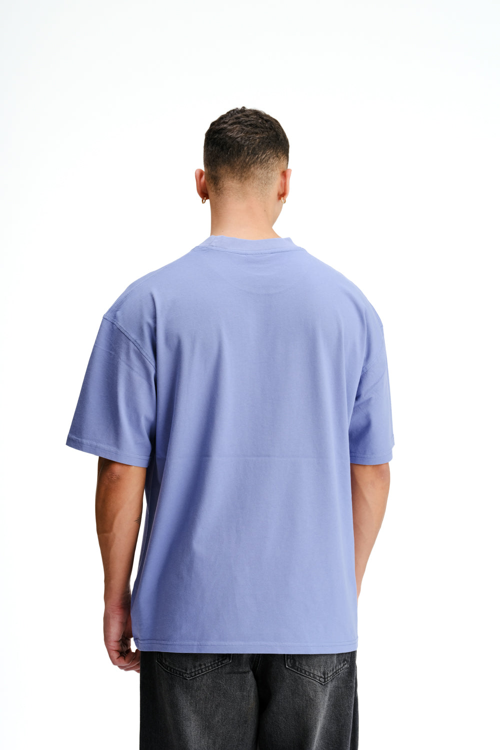 Solid Periwinkle Soft Jersey Oversized T-shirt - BonkersCorner