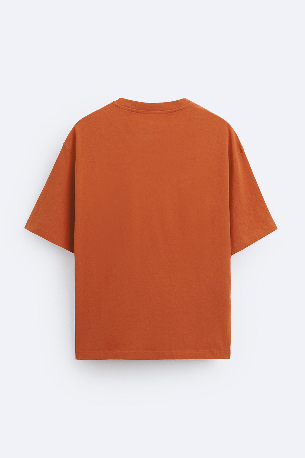 Solid Rusty Orange Soft Jersey Oversized T-shirt - BonkersCorner
