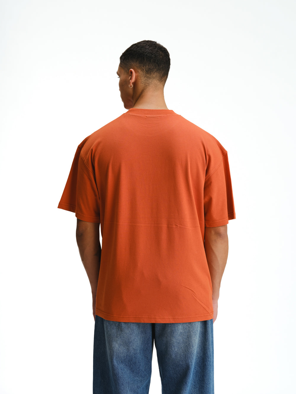 Solid Rusty Orange Soft Jersey Oversized T-shirt - BonkersCorner