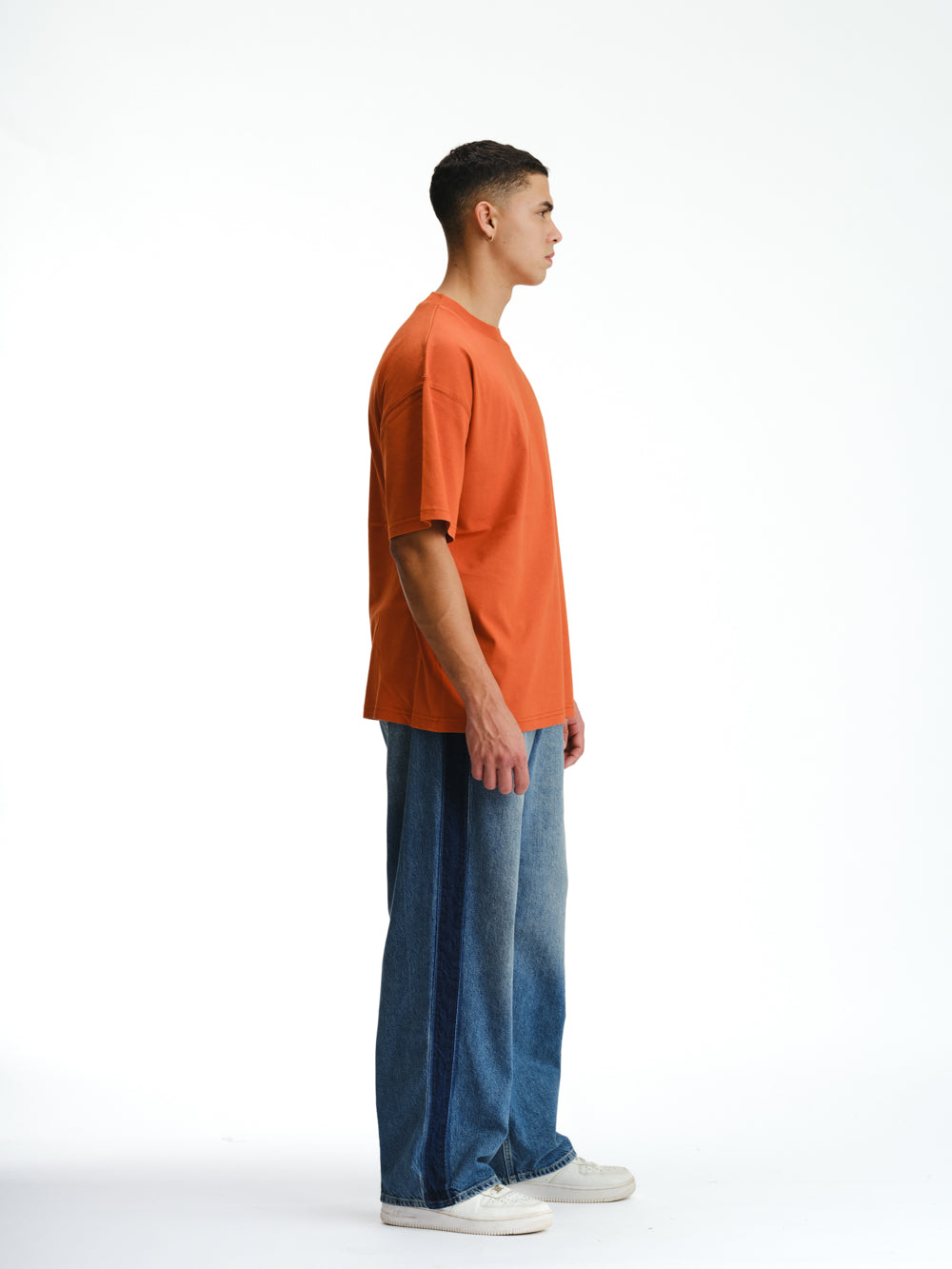 Solid Rusty Orange Soft Jersey Oversized T-shirt - BonkersCorner