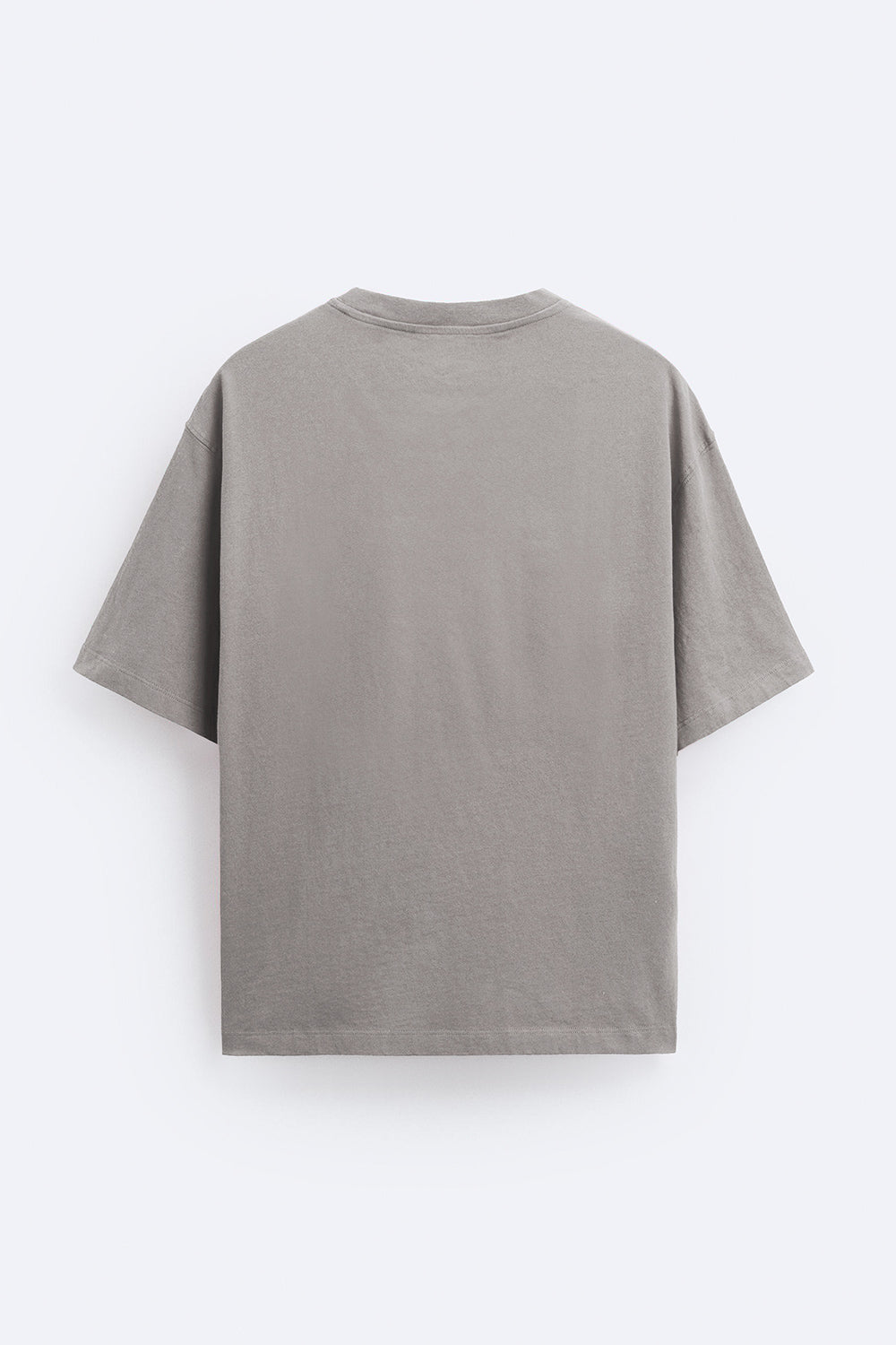 Solid Stone Grey Soft Jersey Oversized T-shirt - BonkersCorner