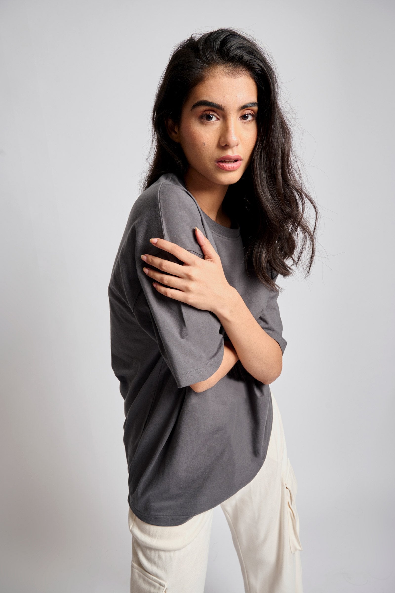 Space Grey Heavyweight Oversized T-shirt - BonkersCorner