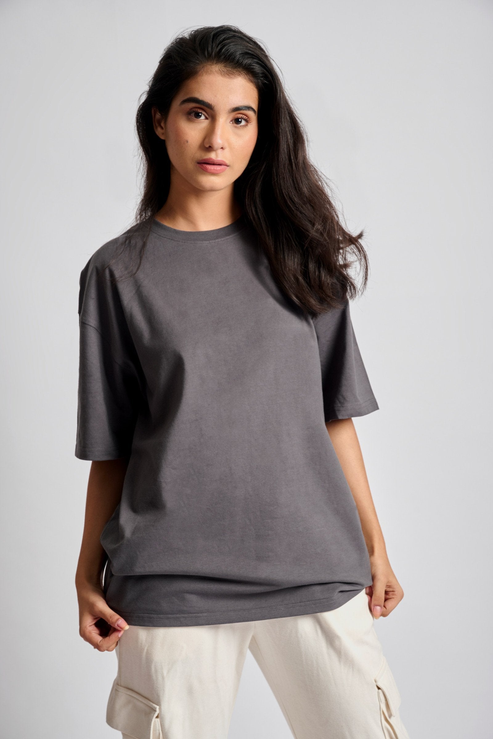 Space Grey Heavyweight Oversized T-shirt - BonkersCorner