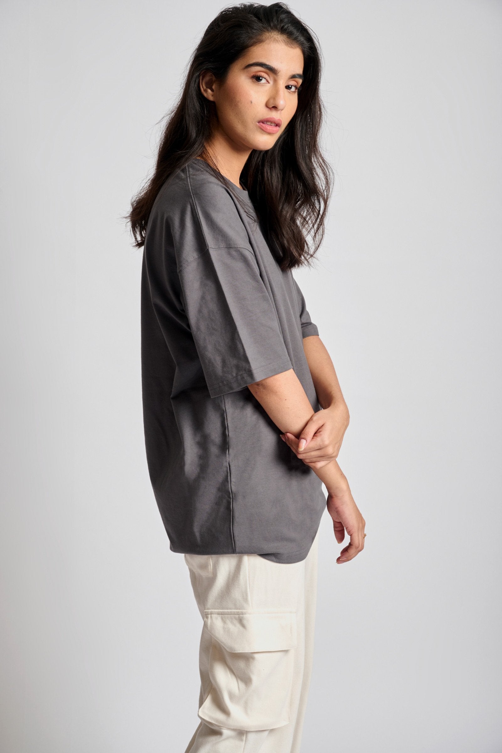 Space Grey Heavyweight Oversized T-shirt - BonkersCorner