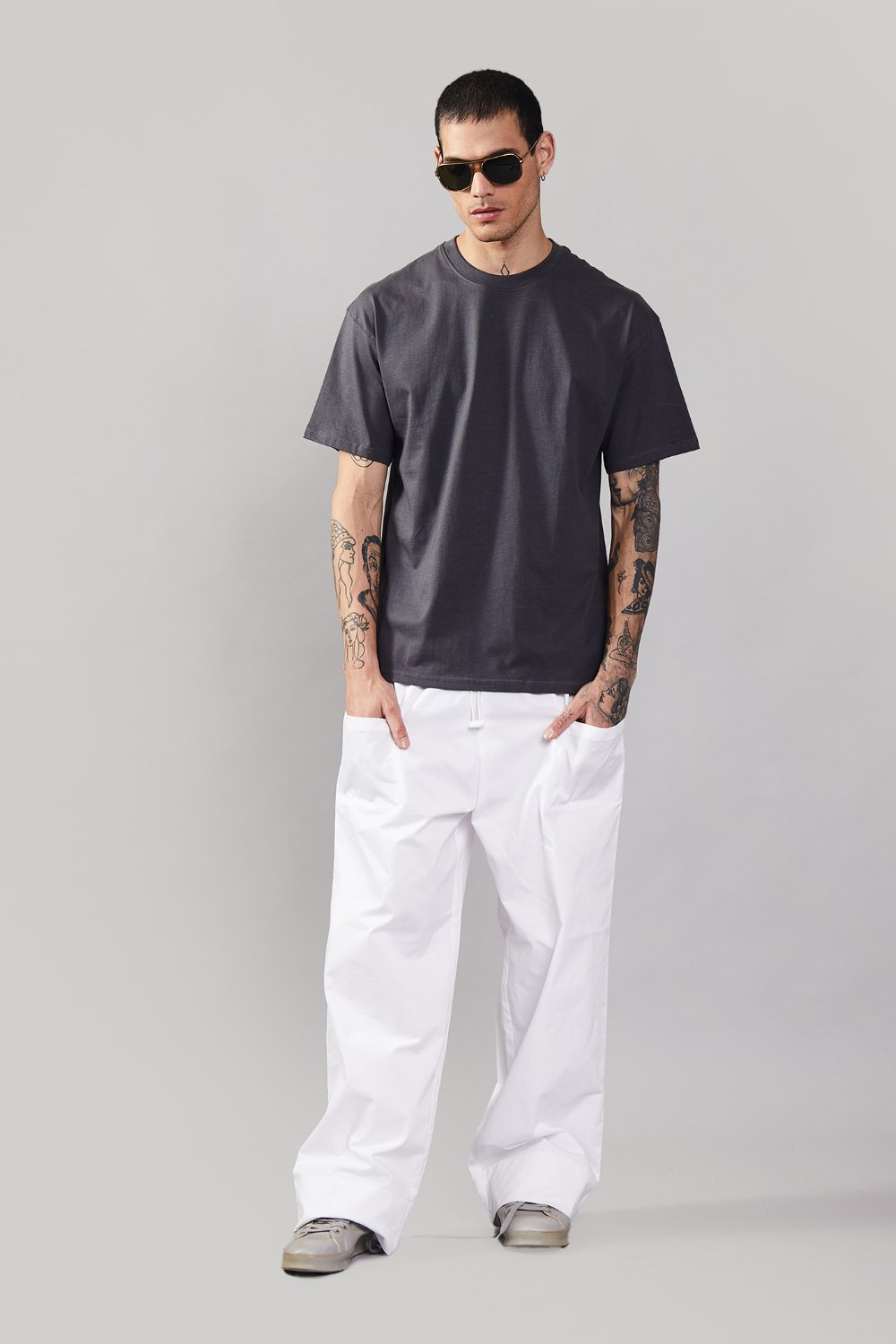 Space Grey Heavyweight Oversized T-shirt - BonkersCorner