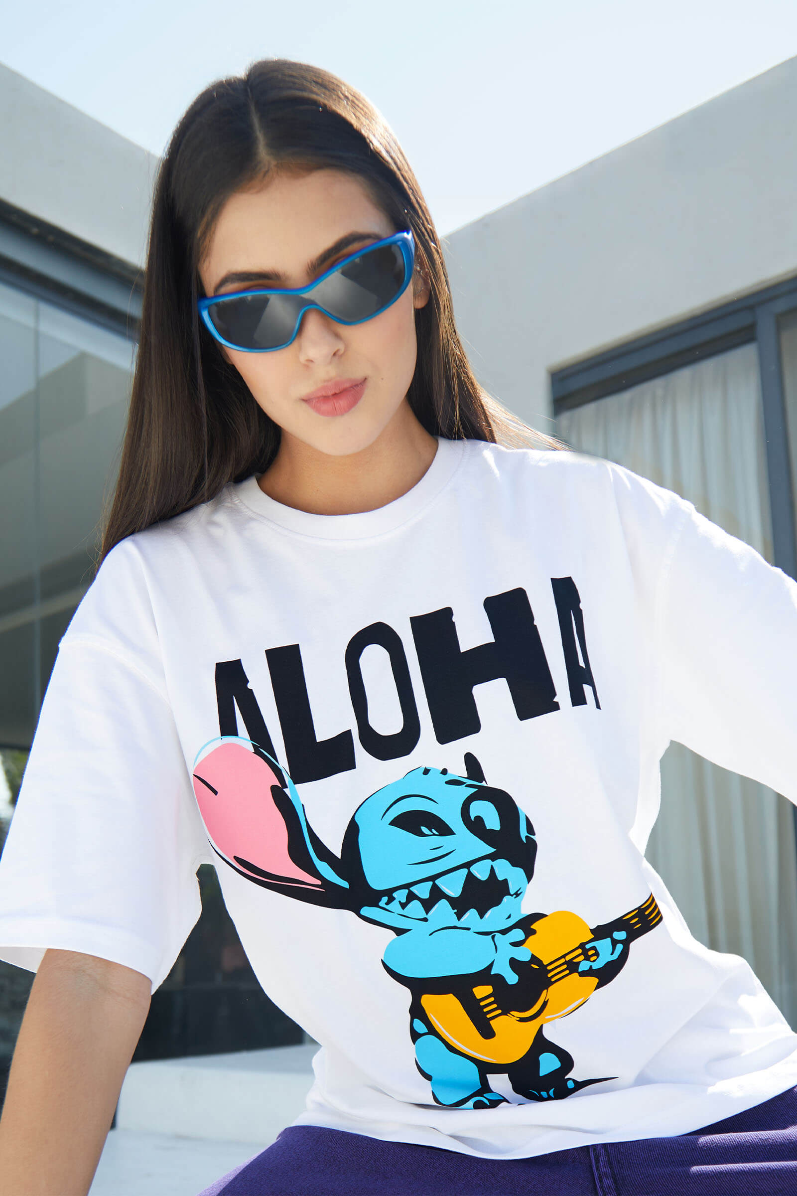 Stitch Oversized T-shirt - BonkersCorner