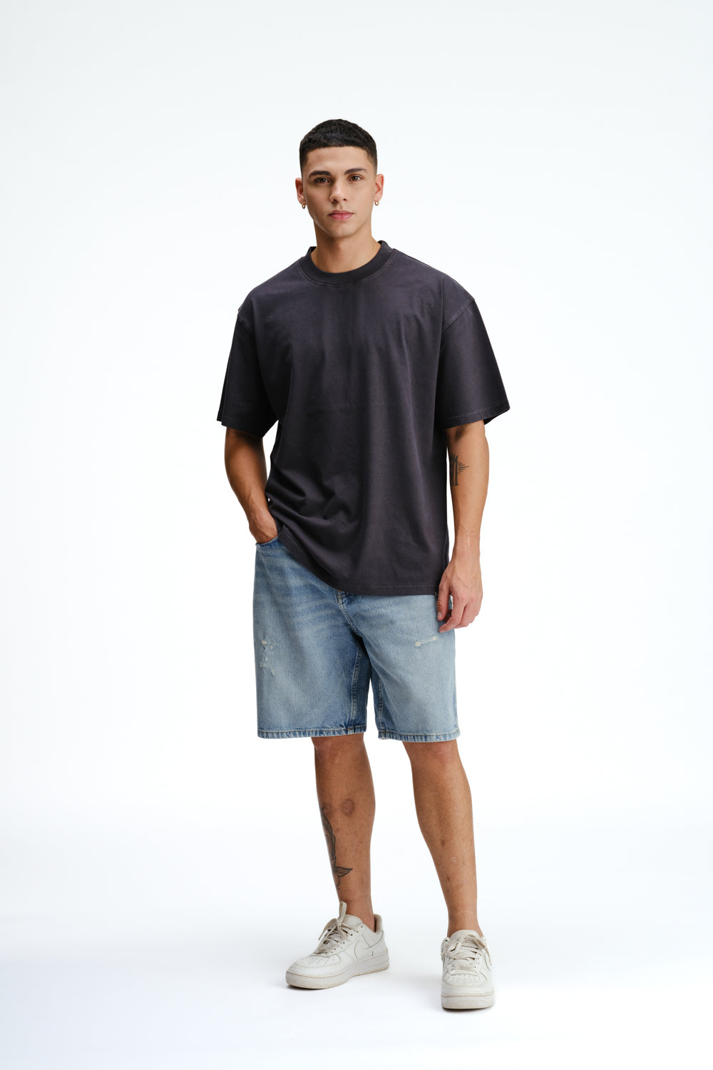 Stone Grey Heavyweight Faded T-shirt - BonkersCorner