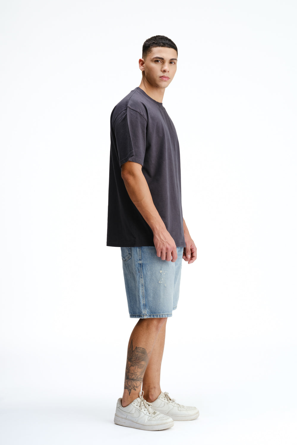 Stone Grey Heavyweight Faded T-shirt - BonkersCorner