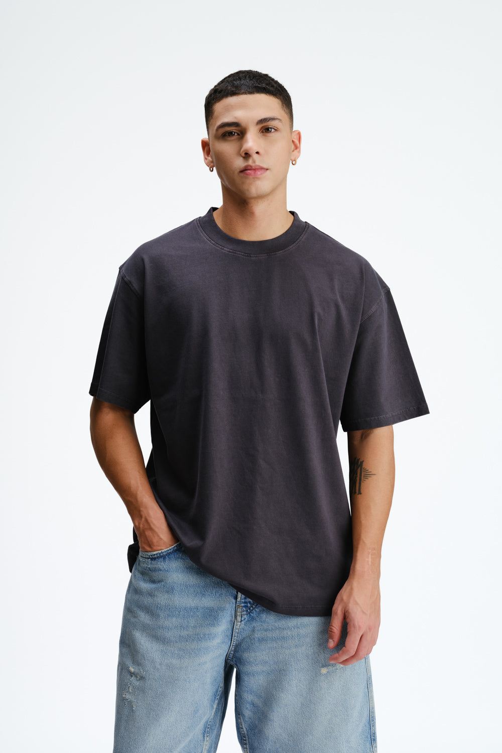 Stone Grey Heavyweight Faded T-shirt - BonkersCorner