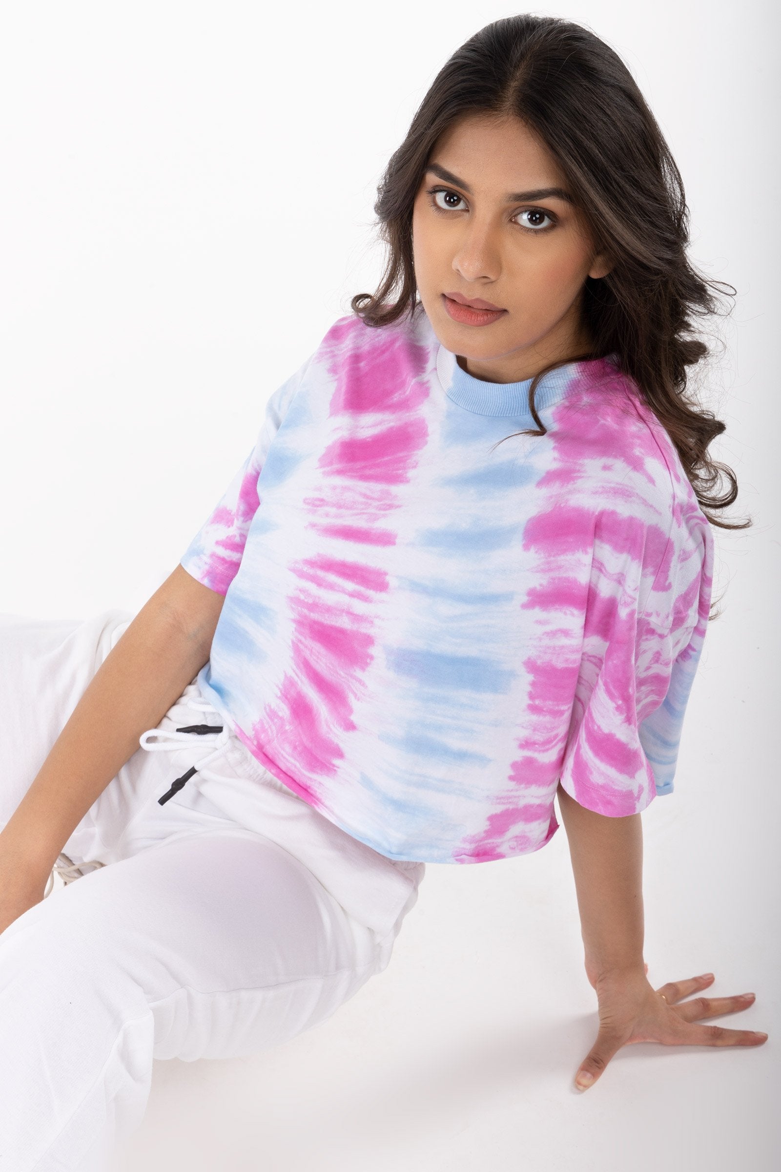 Strawberry Skies Cropped Oversized T-shirt - BonkersCorner