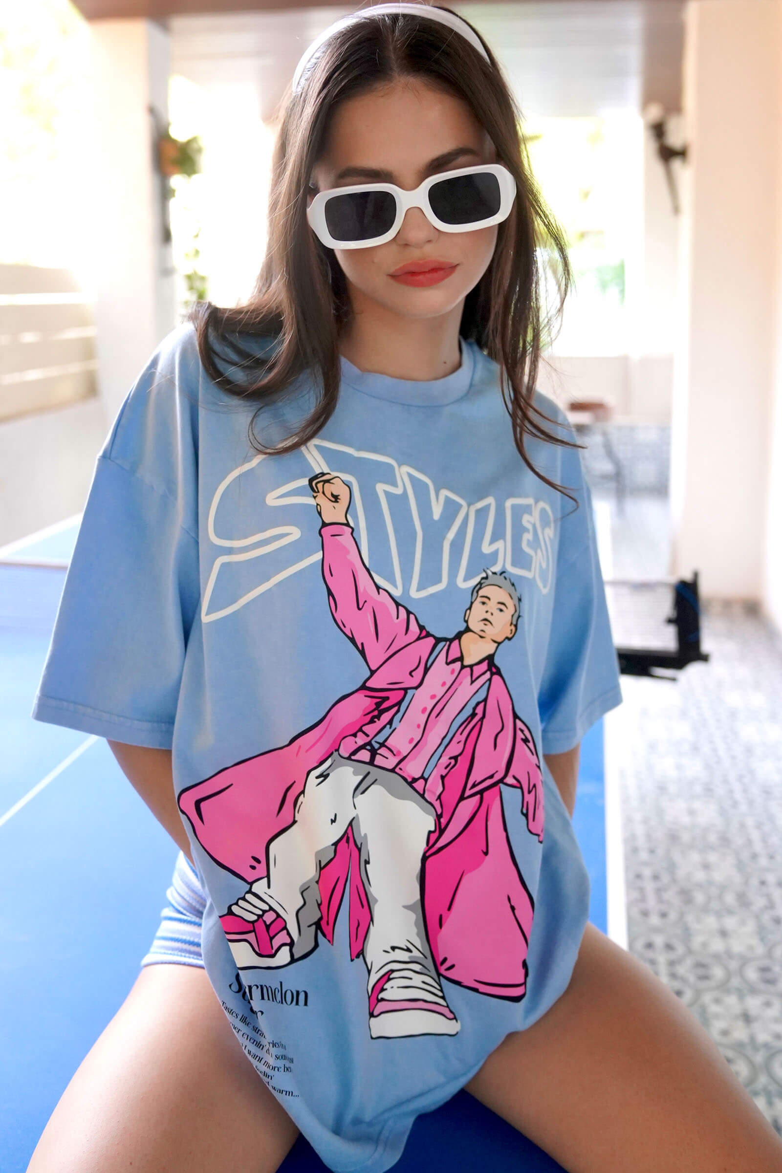 Styles Faded Effect Oversized T-Shirt - BonkersCorner