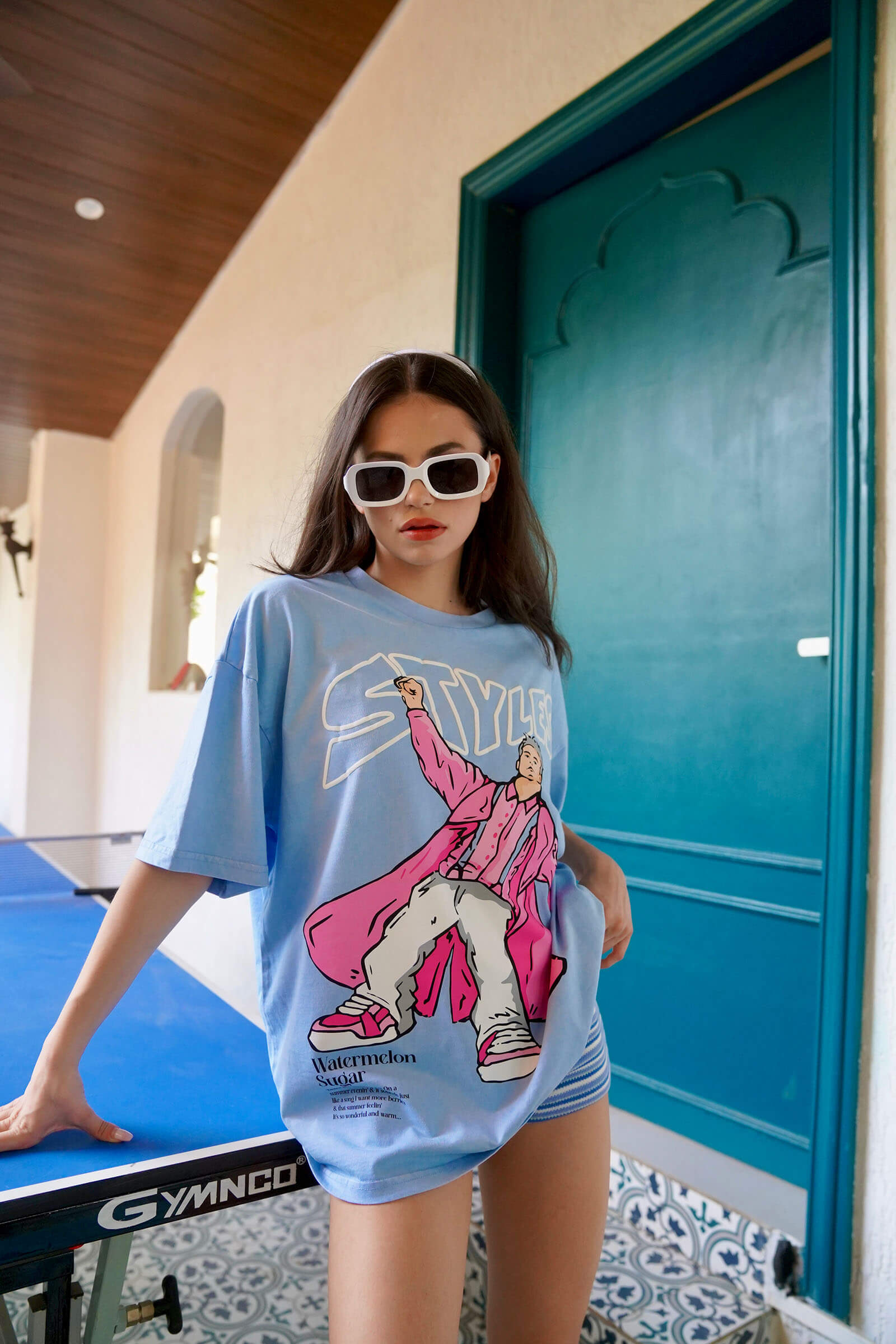 Styles Faded Effect Oversized T-Shirt - BonkersCorner