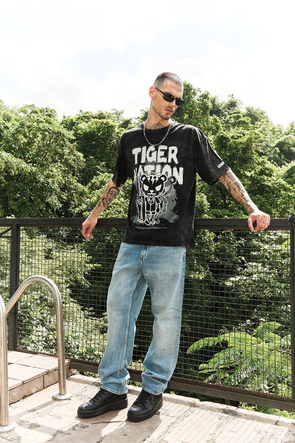 Tiger Nation Faded Oversized T-shirt - BonkersCorner