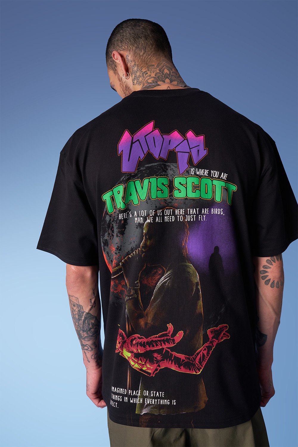 Travis Scott- utopia Oversized T-shirt - BonkersCorner