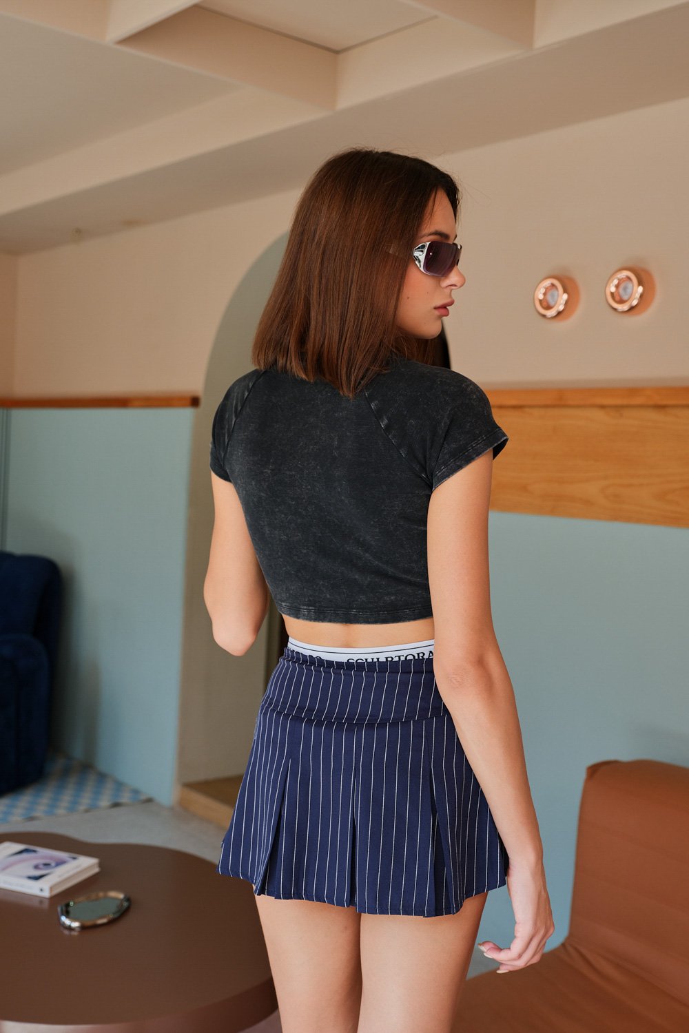 Washed Black Crop Top - BonkersCorner