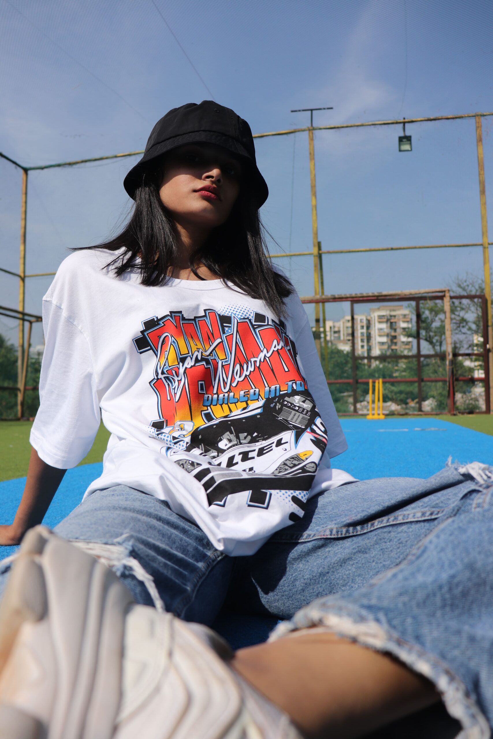 White Motorsport Oversized T-Shirt - BonkersCorner