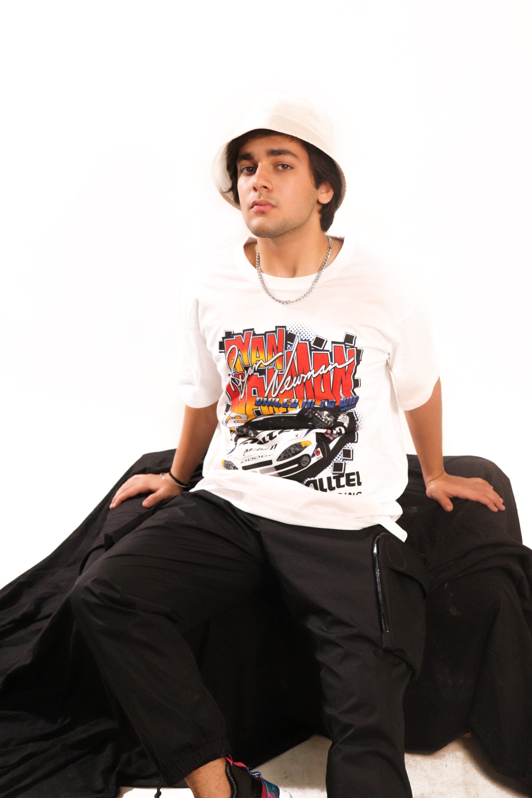White Motorsport Oversized T-Shirt - BonkersCorner