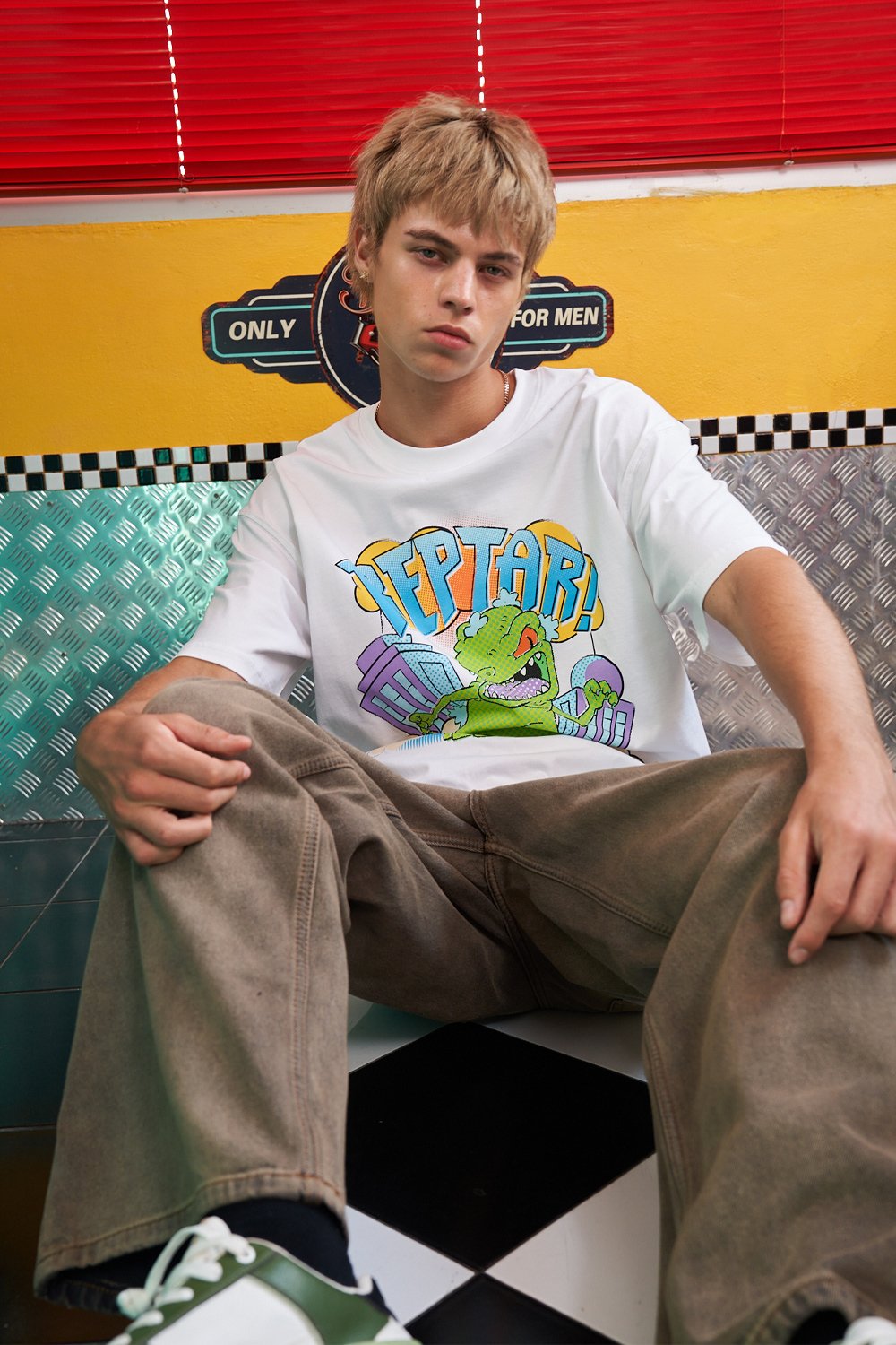White Reptar Oversized T-Shirt - BonkersCorner