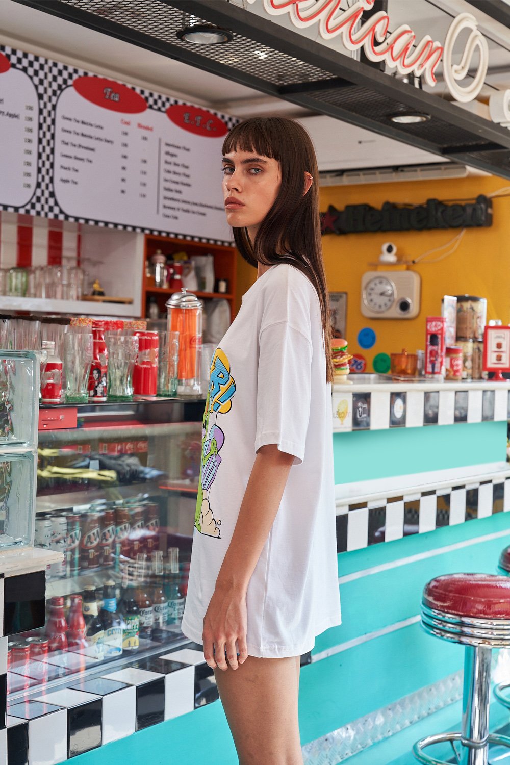 White Reptar Oversized T-Shirt - BonkersCorner